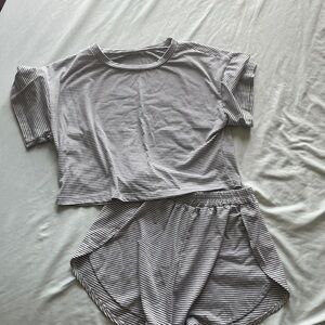 Striped Gray Sleepwear Set